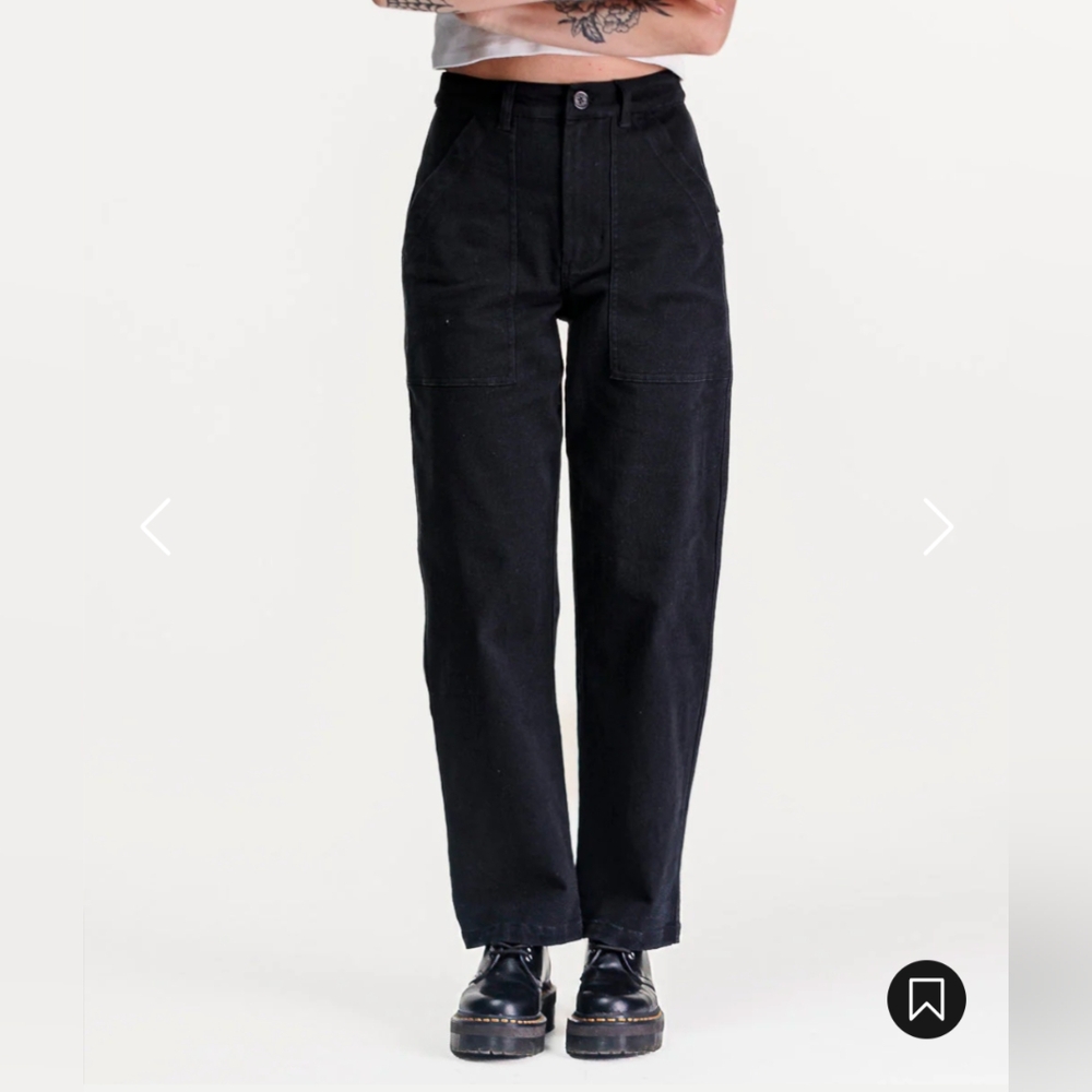 Straight Leg Women's Pants in Black